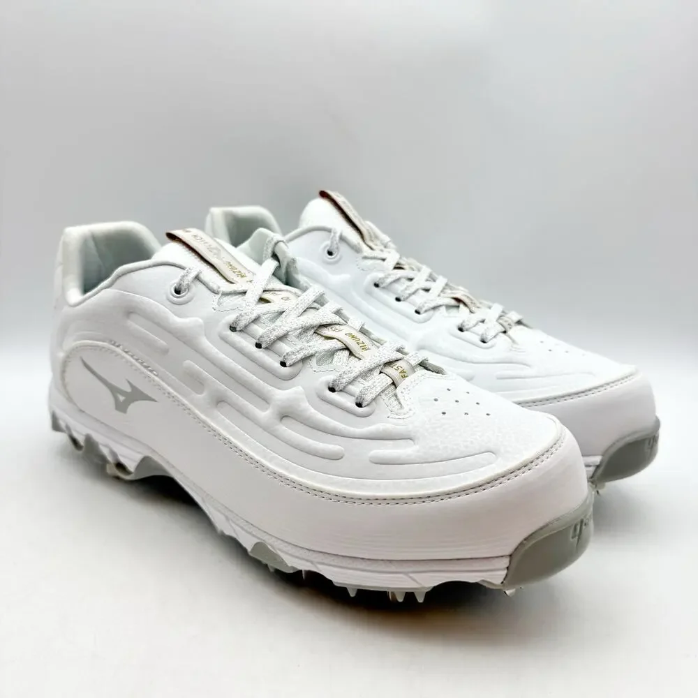 Mizuno Womens Swift 8 Low Softball Cleats Size 6 White 9-Spike Metal NWOB